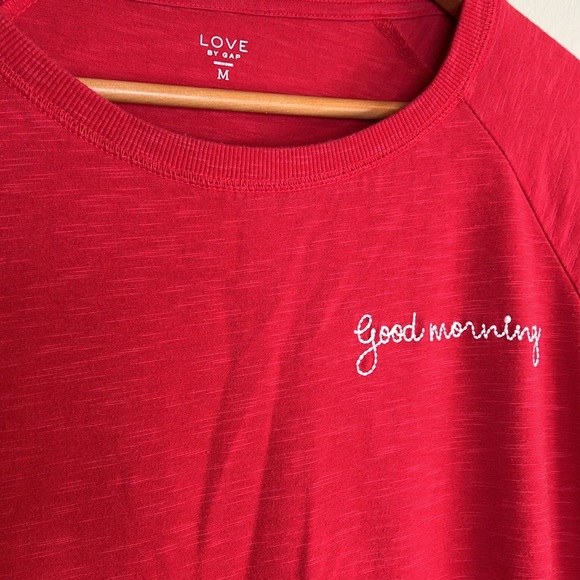 Gap Love pullover raglan sleeve sweatshirt Good Morning size M - Picture 4 of 6